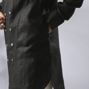 Ashoka Double Breasted Kurta, 100% Hemp
