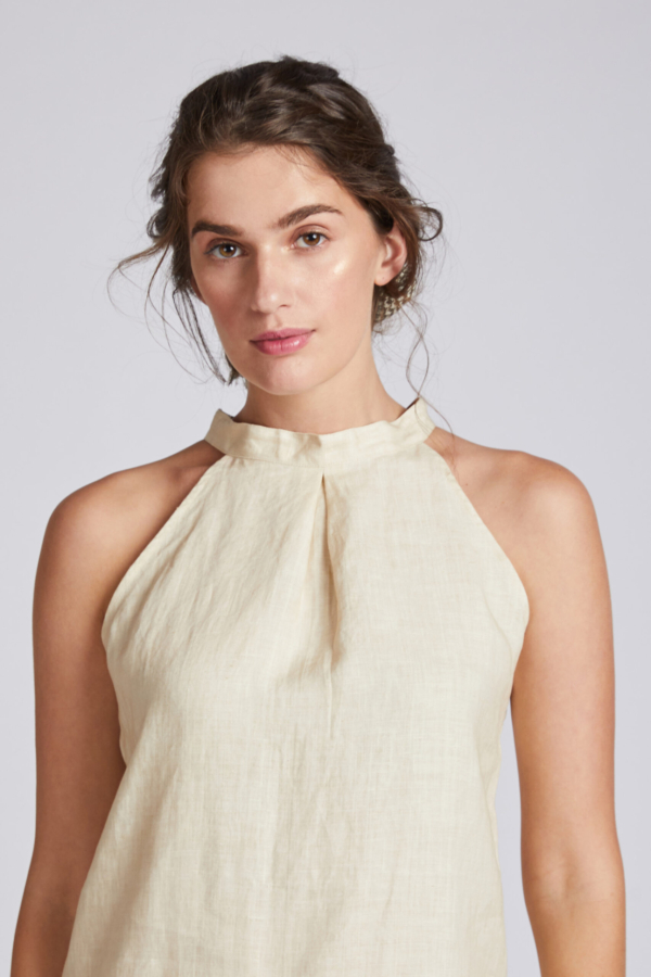 Tide Halter Top Light Beige, 100% Hemp