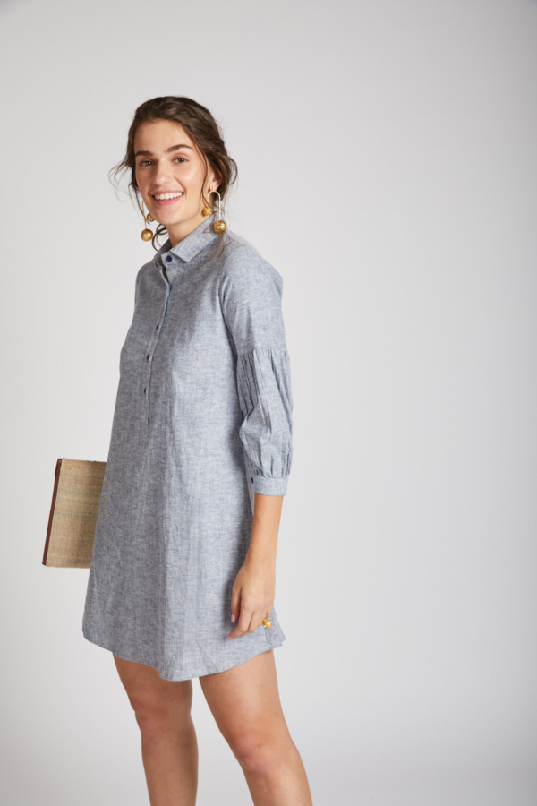 Horizon Legomutton Shirt Dress, 100% Hemp